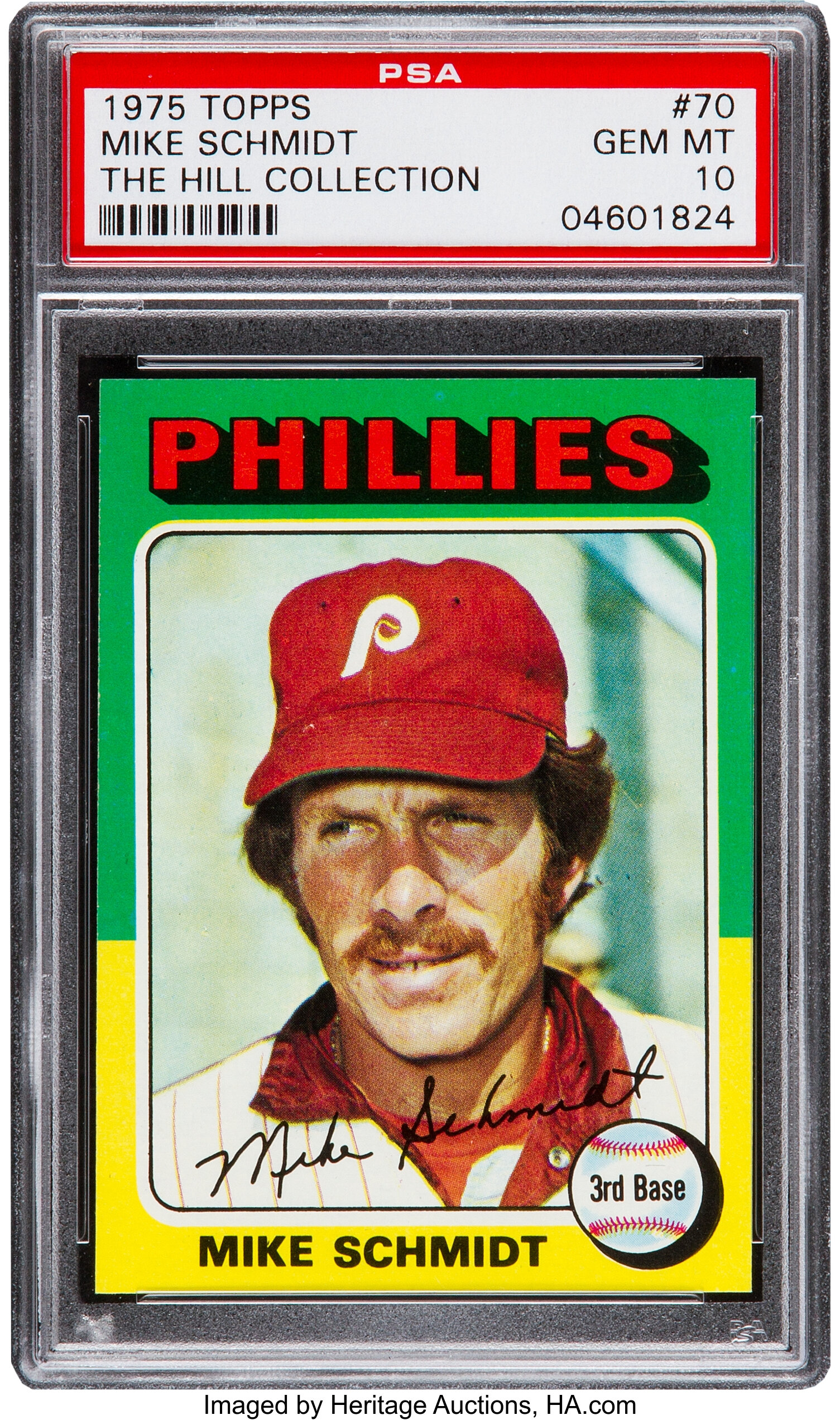 1975 Topps Mike Schmidt #70 PSA Gem Mint 10 - Pop One.  Baseball, Lot  #84965