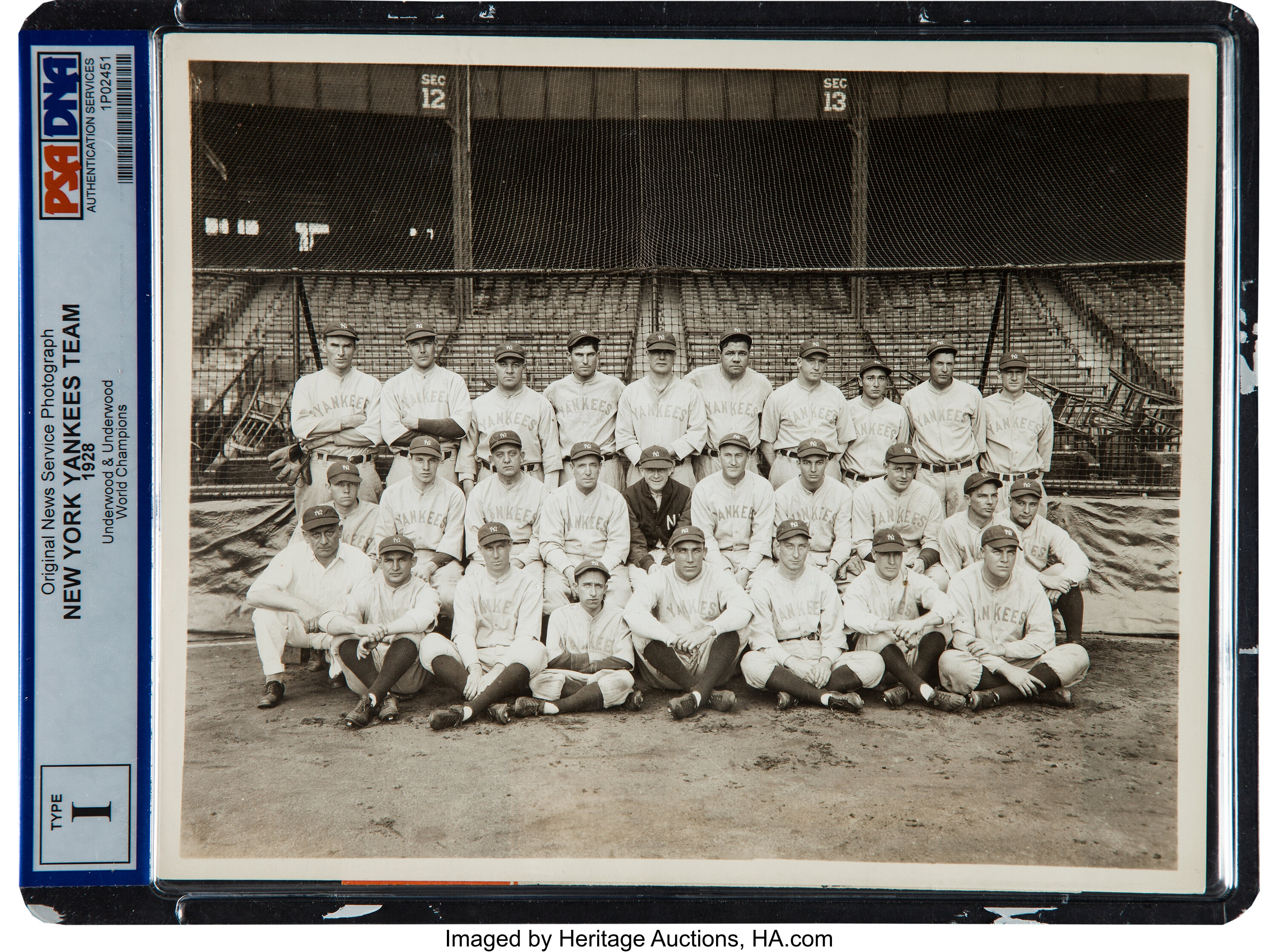 1927 New York Yankees Team Photograph, PSA/DNA Type 2. Baseball