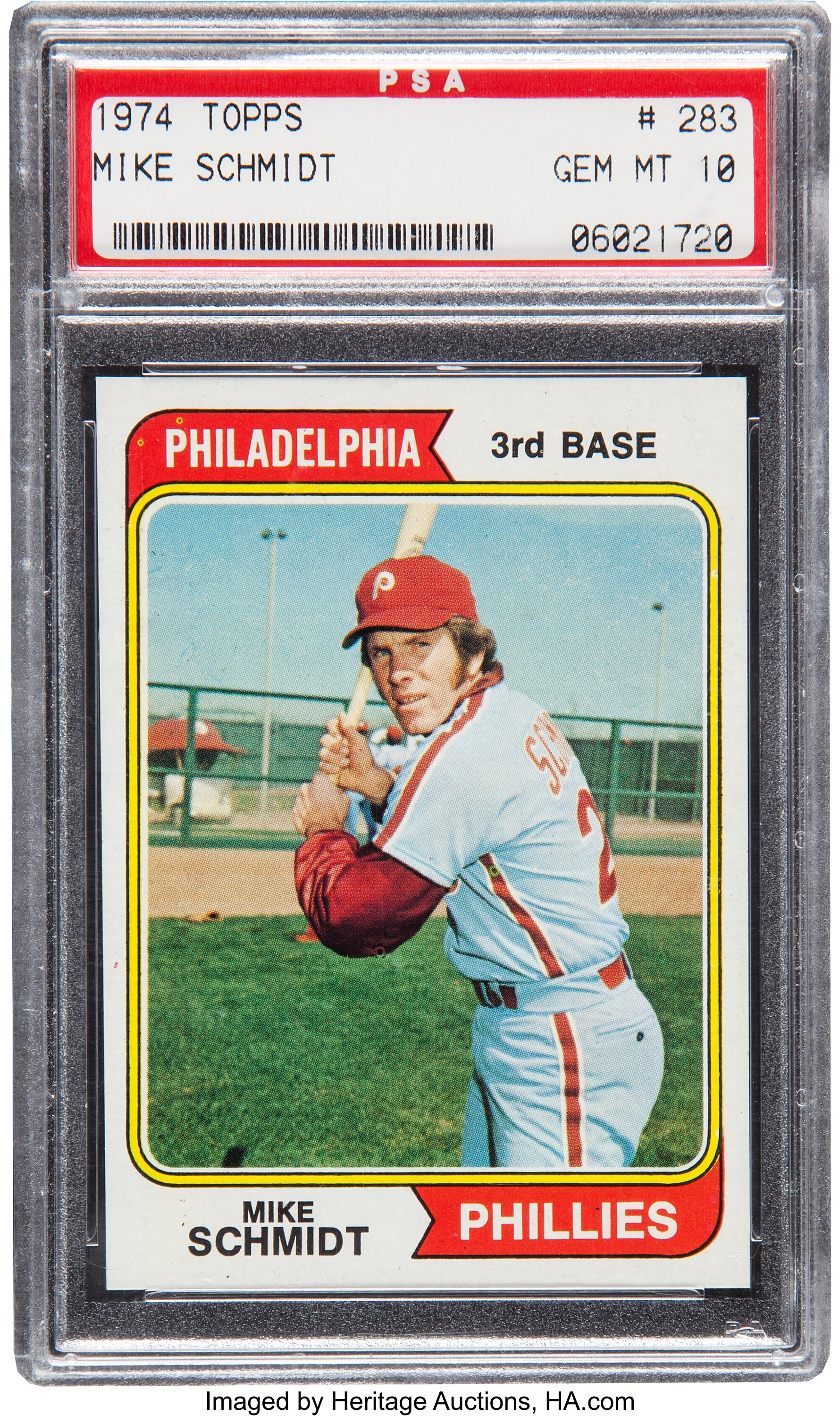 1974 Topps Mike Schmidt 283 Psa Gem Mint 10 Pop Four Lot 84443 Heritage Auctions