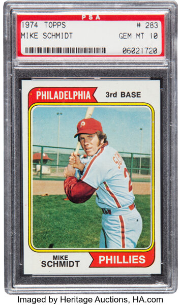1974 Topps #283 Mike Schmidt Philadelphia Phillies Baseball Card Low Grade