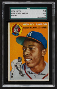 Sold at Auction: 1957 TOPPS BASEBALL #20 HANK AARON PSA NM 7