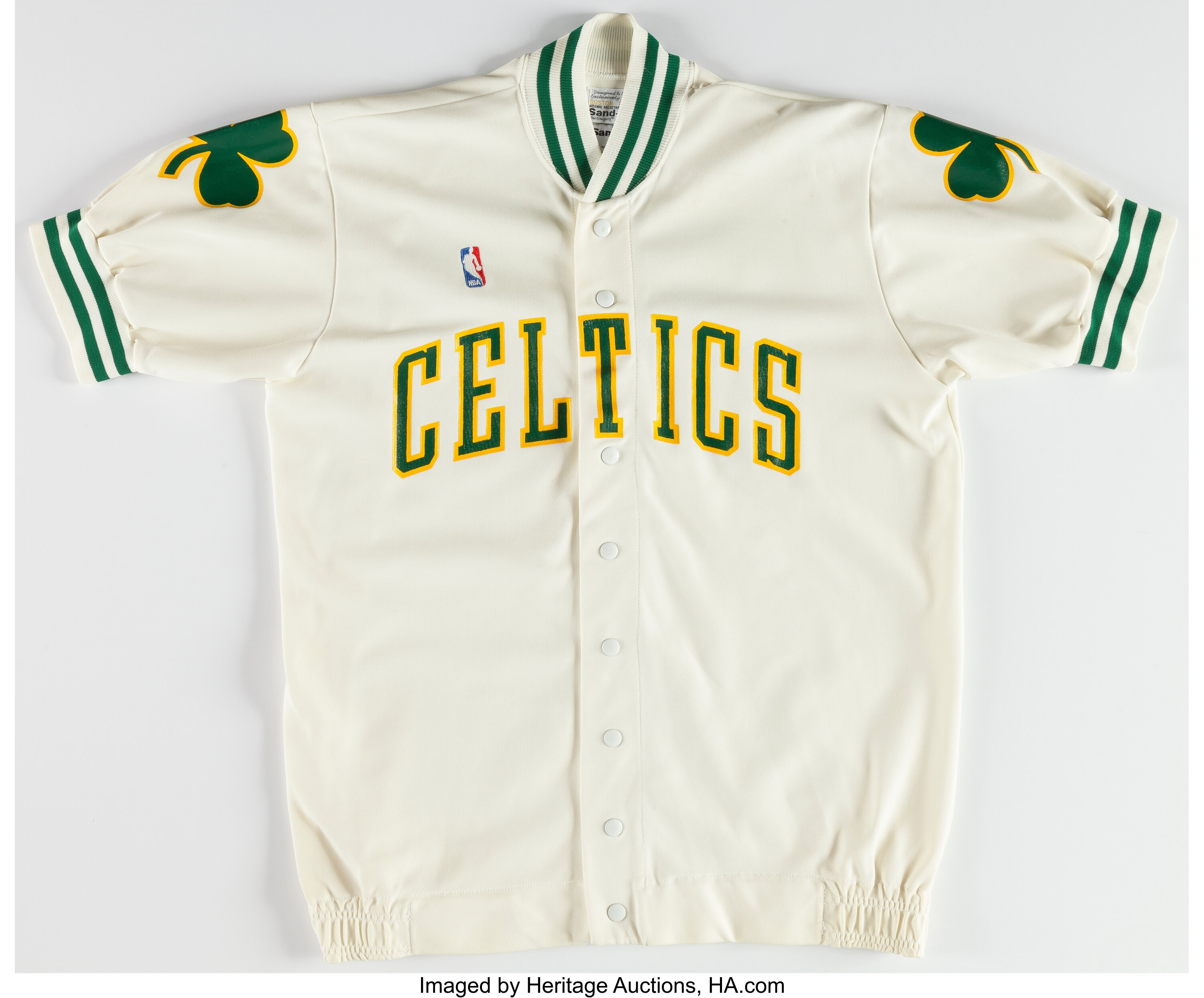 XL 1970's Double Knit Boston Celtics Warm Up Jacket * Great Cond. ***  Vintage