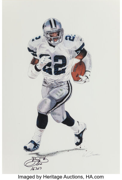 Emmitt Smith, Dallas Cowboys Football Player. Untitled Pastel, | Lot #3 |  Heritage Auctions