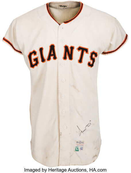 Sold at Auction: Willie Mays Jersey Signed with LOA