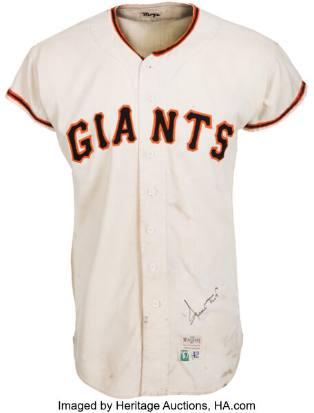 Willie Mays SF Giants Uniform T-Shirt by Underwood Archives - Pixels