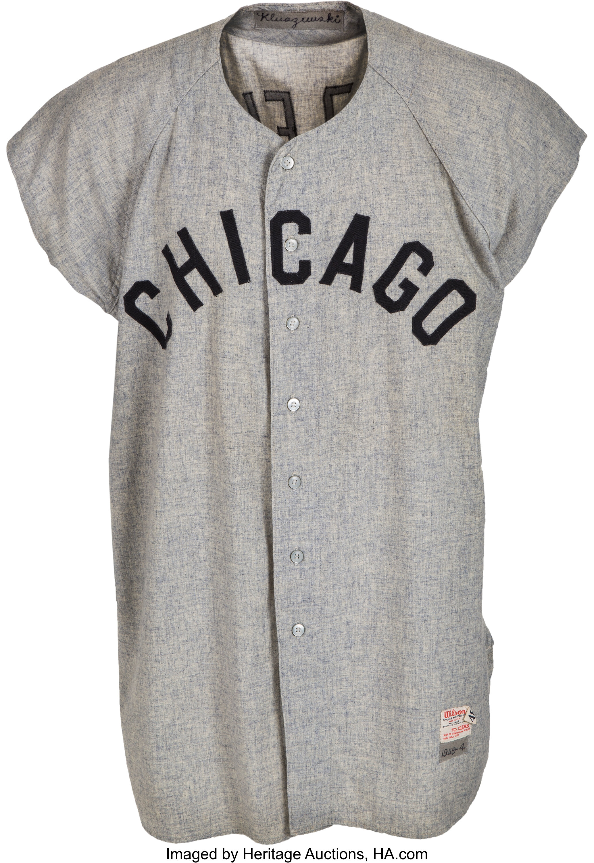 1959-60 Ted Kluszewski Game Worn Chicago White Sox Jersey, MEARS, Lot  #80146