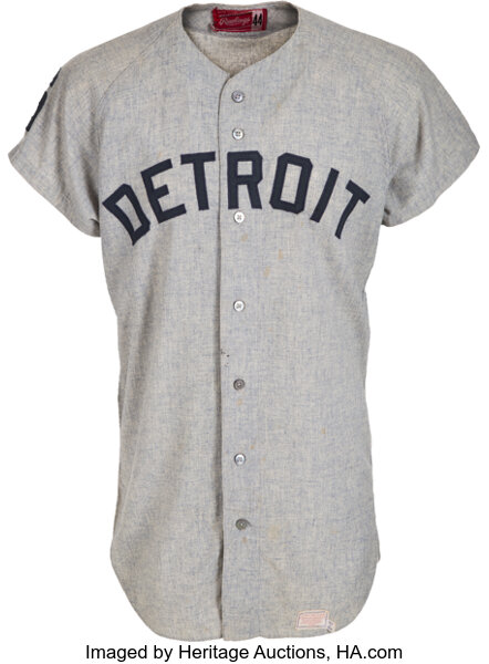 Shirts, Vintage Detroit 1968 Al Kaline Throwback Gray Baseball Jersey