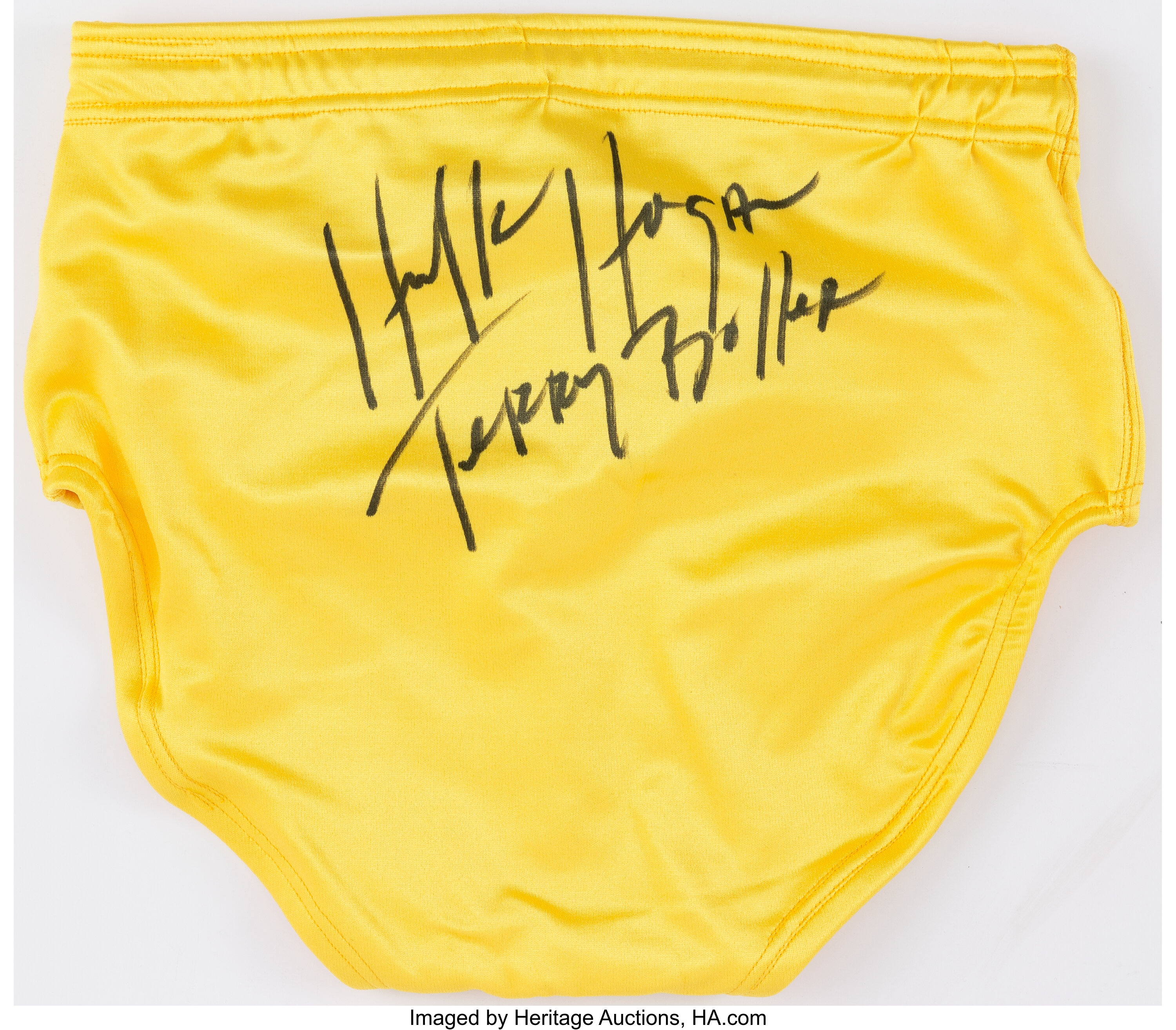 Fyrretræ Kære knap Terry Bollea "Hulk Hogan" Signed Trunks.... Miscellaneous | Lot #44131 |  Heritage Auctions