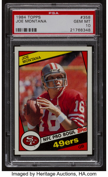 1984 Topps #358 JOE MONTANA 49ers - PSA 7