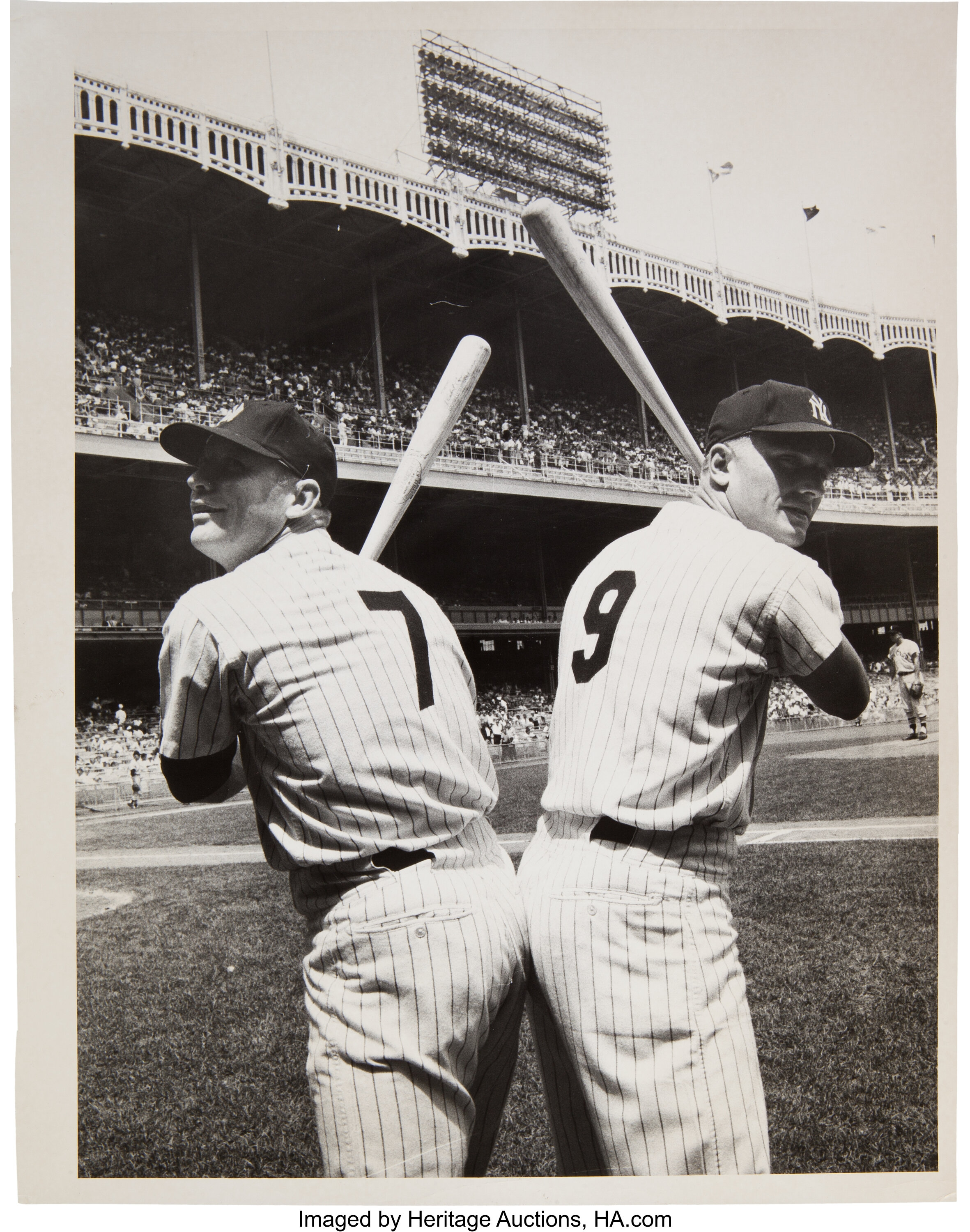 October 1, 1961 Roger Maris Holding 61 Jersey and 61st Home Run Baseball  Photograph by Brown Brothers (PSA/DNA Type I)
