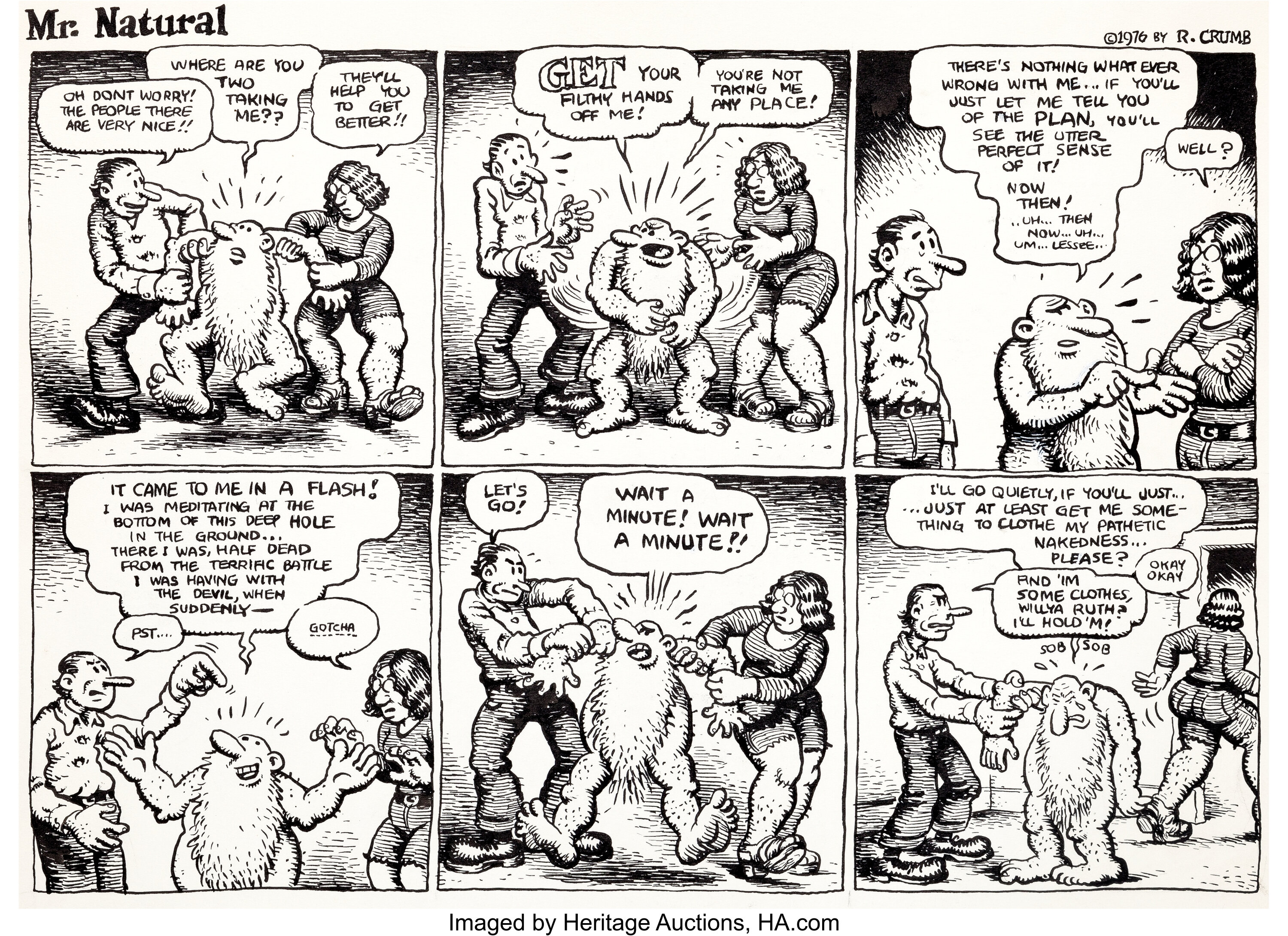 Robert Crumb Mr. Natural Weekly Comic Strip Original Art (Village | Lot  #92322 | Heritage Auctions