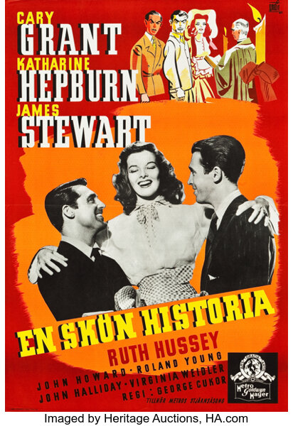 The Philadelphia Story Mgm 1941 Full Bleed Swedish One Sheet Lot 87602 Heritage Auctions