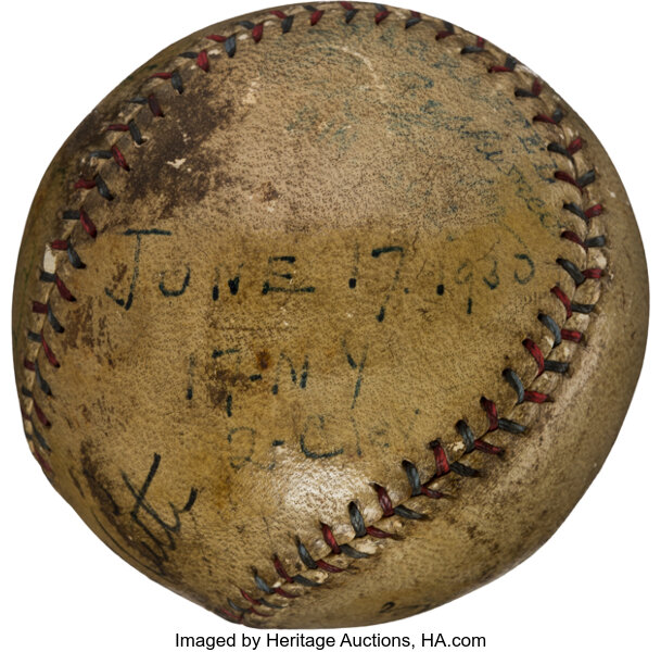 Babe Ruth Yankees Signed 1930s Babe Ruth Home Run Special Baseball