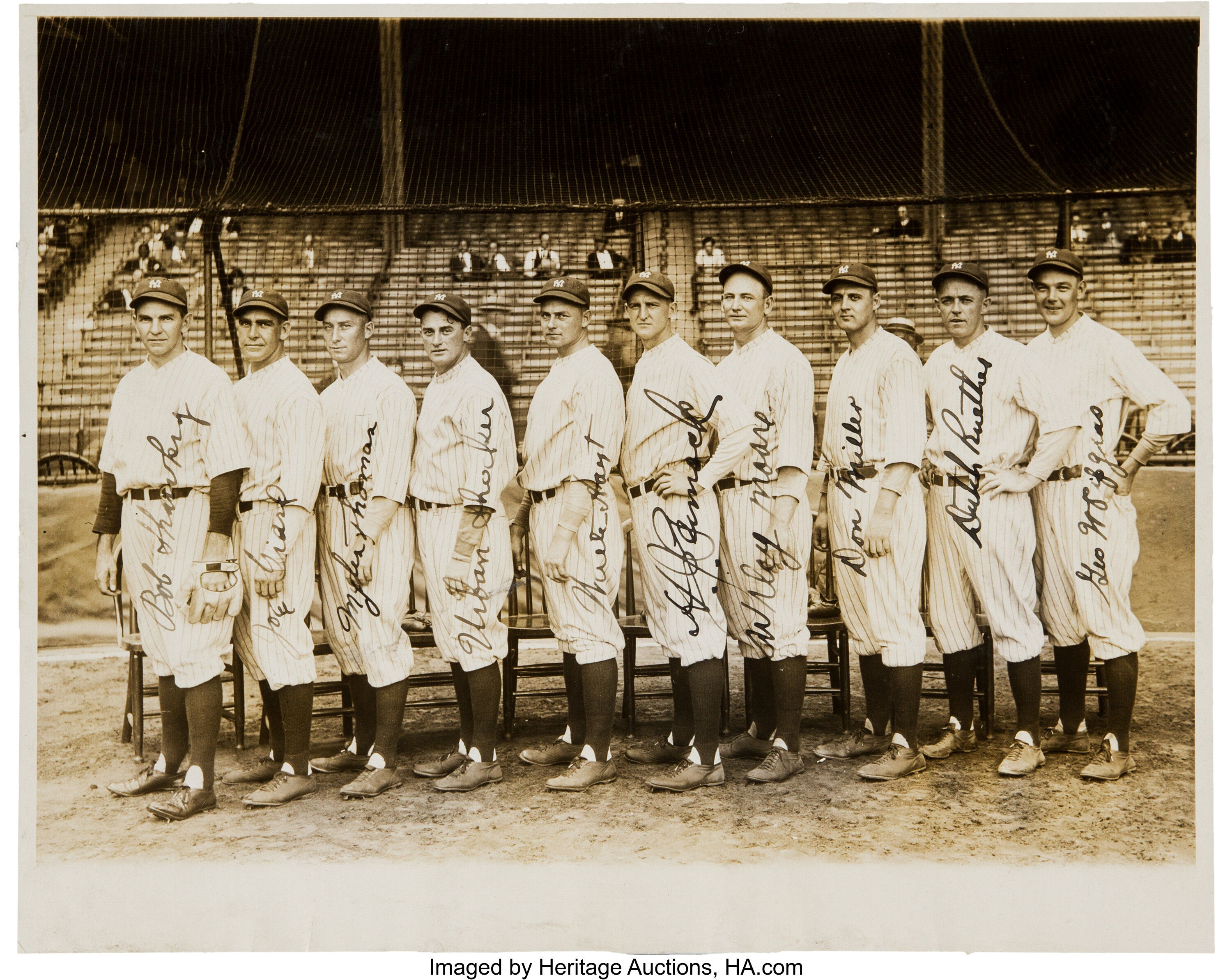1927 New York Yankees Pitchers Signed Original Photograph
