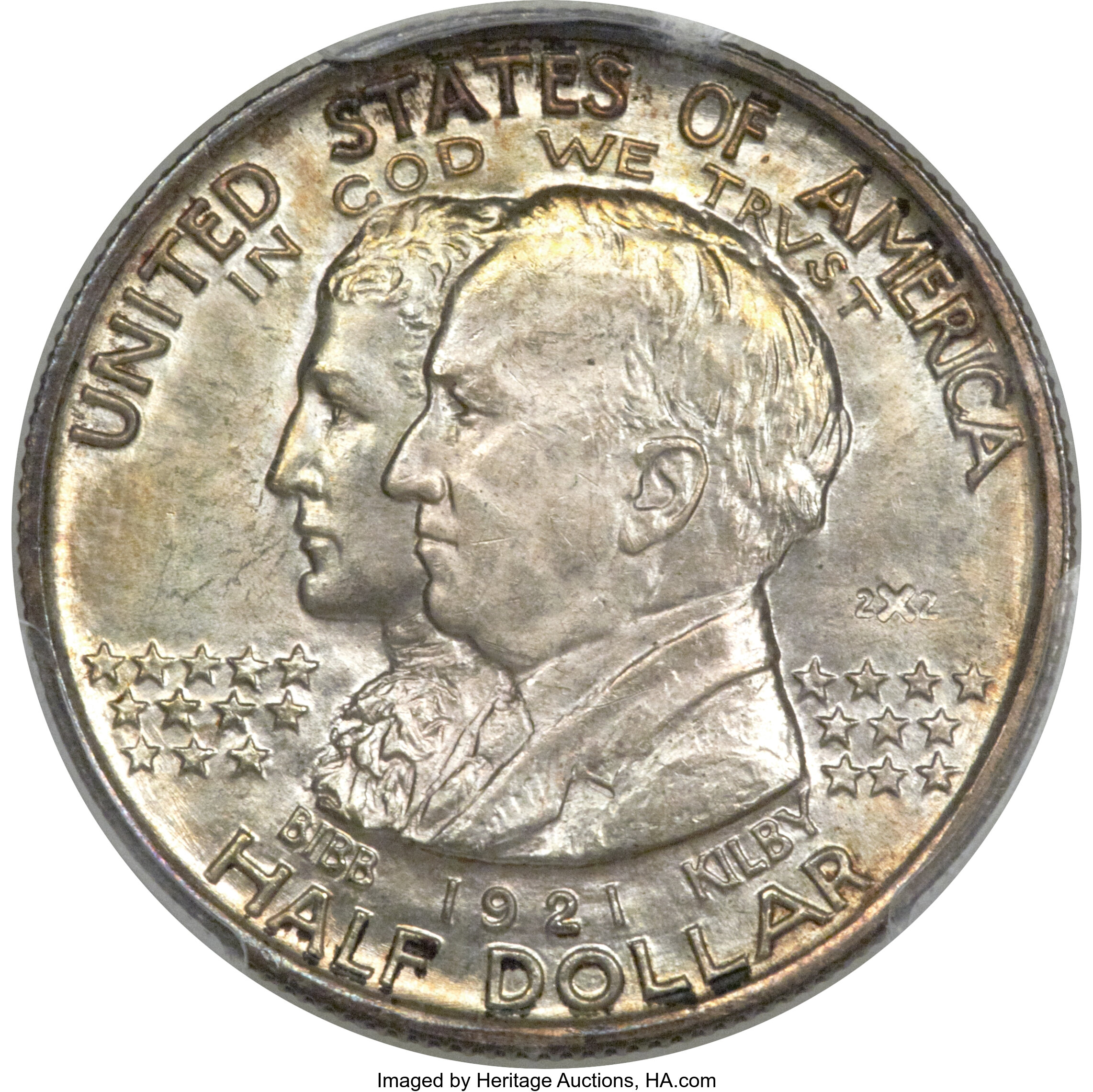 1921 50c Alabama Commemorative Silver Half Dollar - Free Shipping