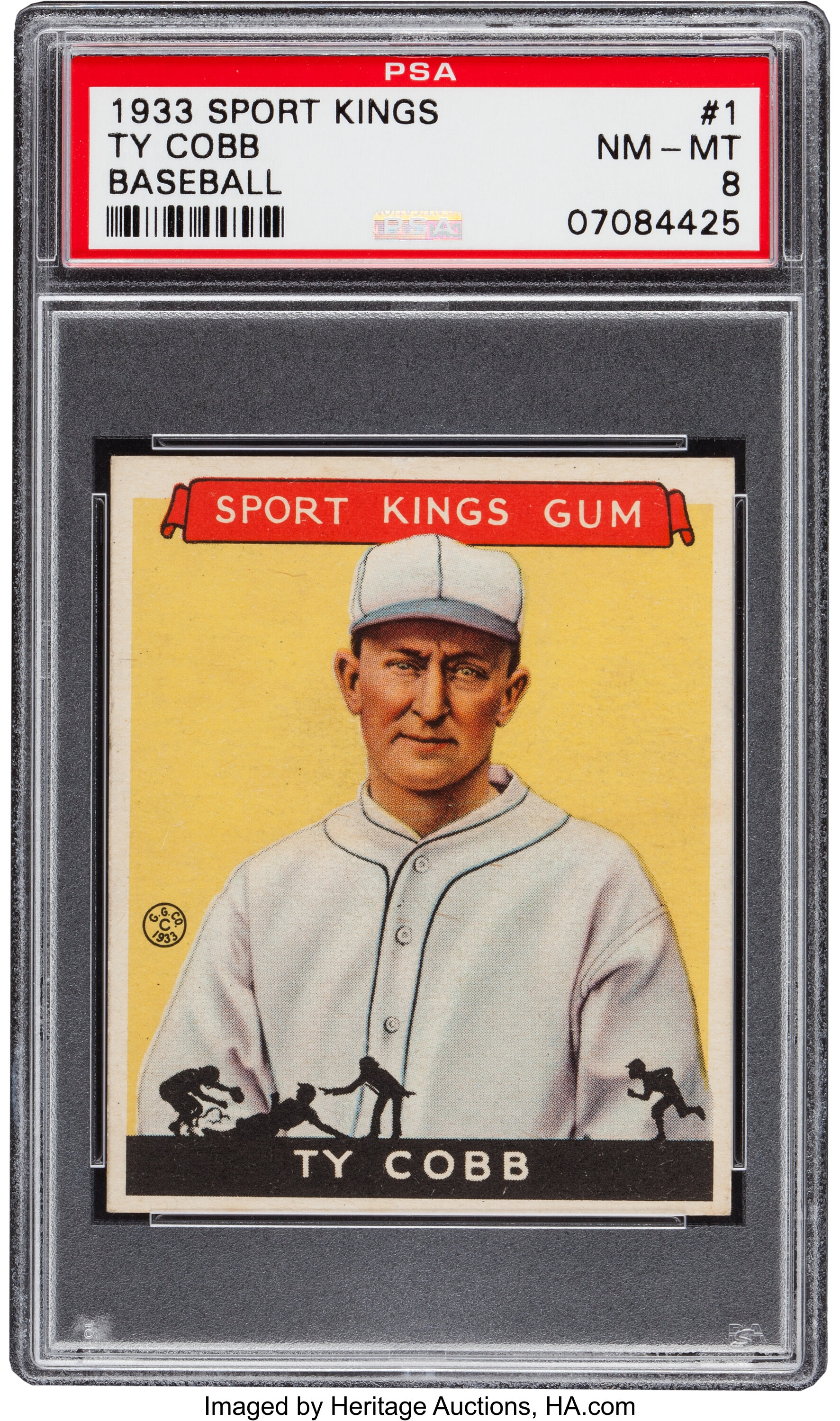 Lot Detail - 1933 Sport Kings Baseball #1 Ty Cobb PSA 8 NM-MT