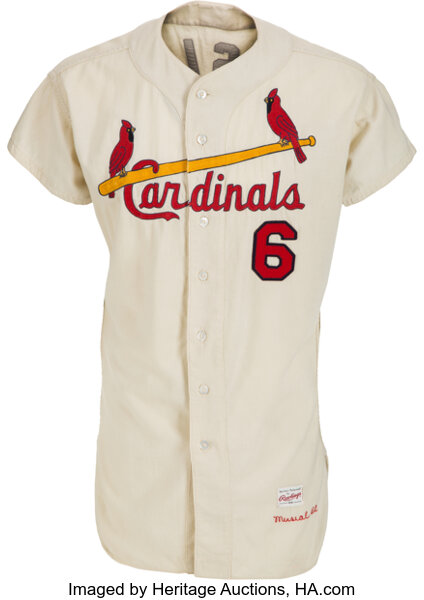 1962 Stan Musial Game Worn St. Louis Cardinals Jersey, MEARS A10