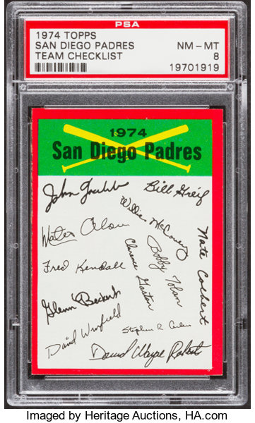 Sold at Auction: 1970 San Diego Padres Team Signed Baseball