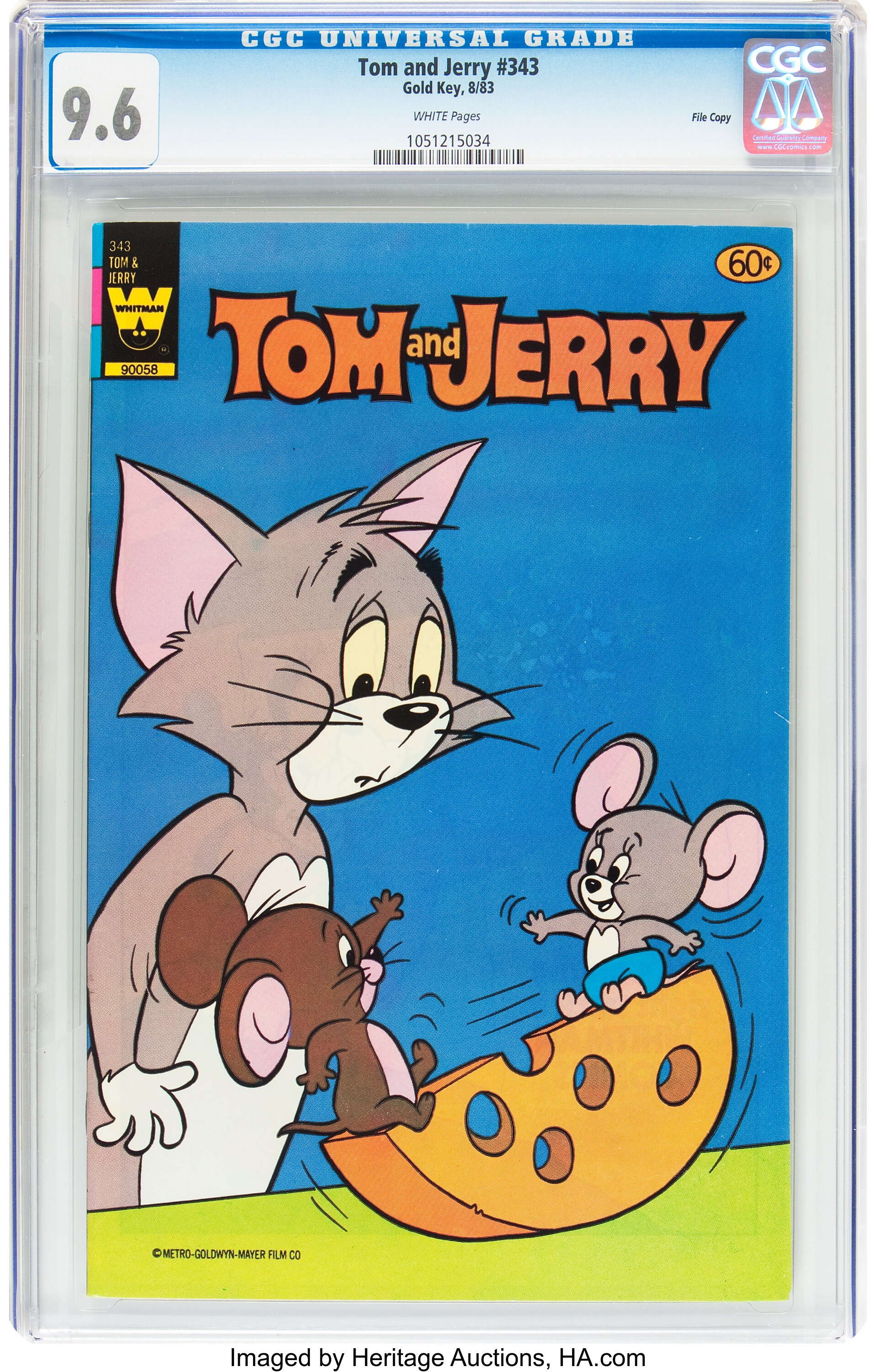 Tom And Jerry #343 File Copy (whitman, 1983) Cgc Nm+ 9.6 White 