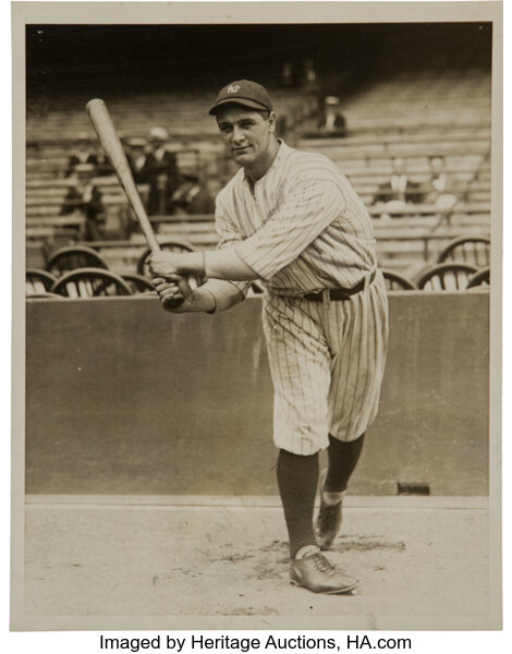 Vintage Antique 1920s Baseball Player In Uniform w/ Bat Photograph