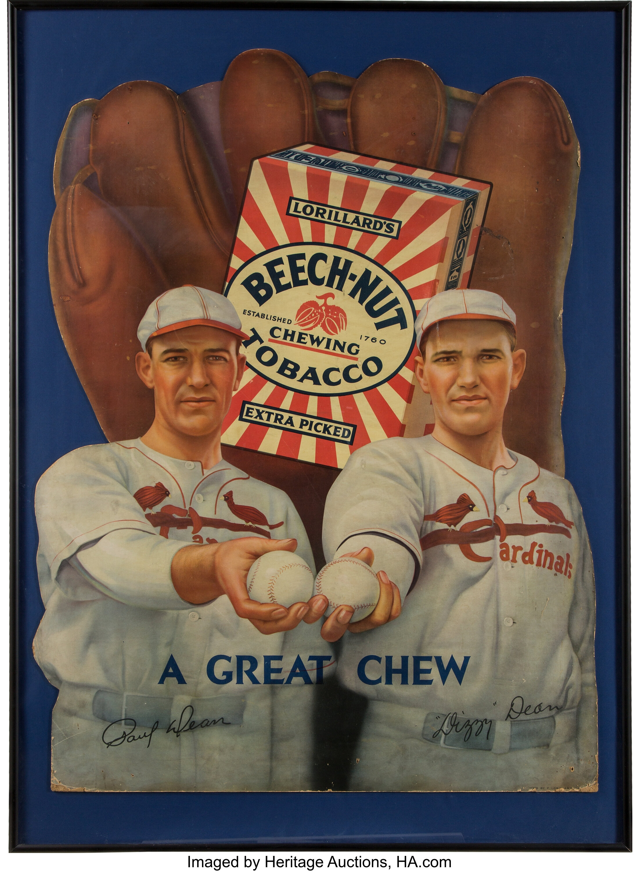 Beech Nut Dizzy Dean Brothers St. Louis Cardinals Baseball 