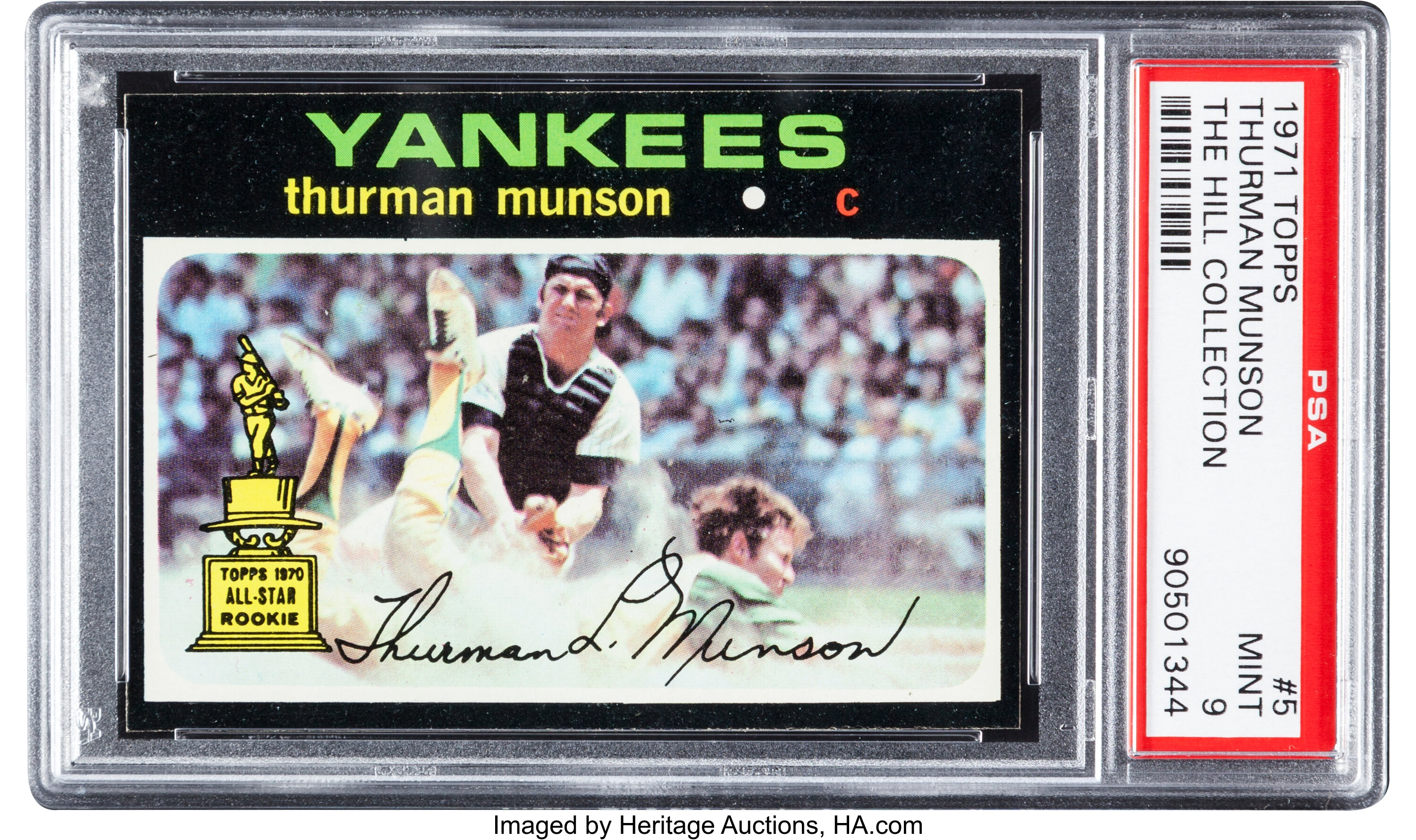 1971 Topps Thurman Munson #5 PSA Mint 9 - Pop Four, None Higher., Lot  #81931