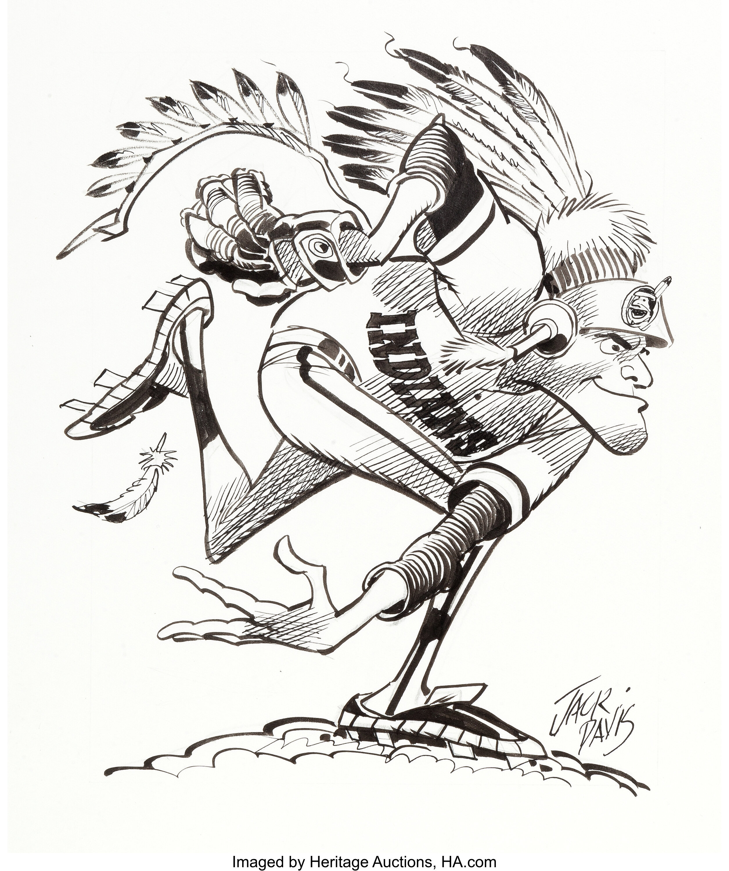 Jack Davis San Francisco Giants Baseball Illustration Original Art, Lot  #92160