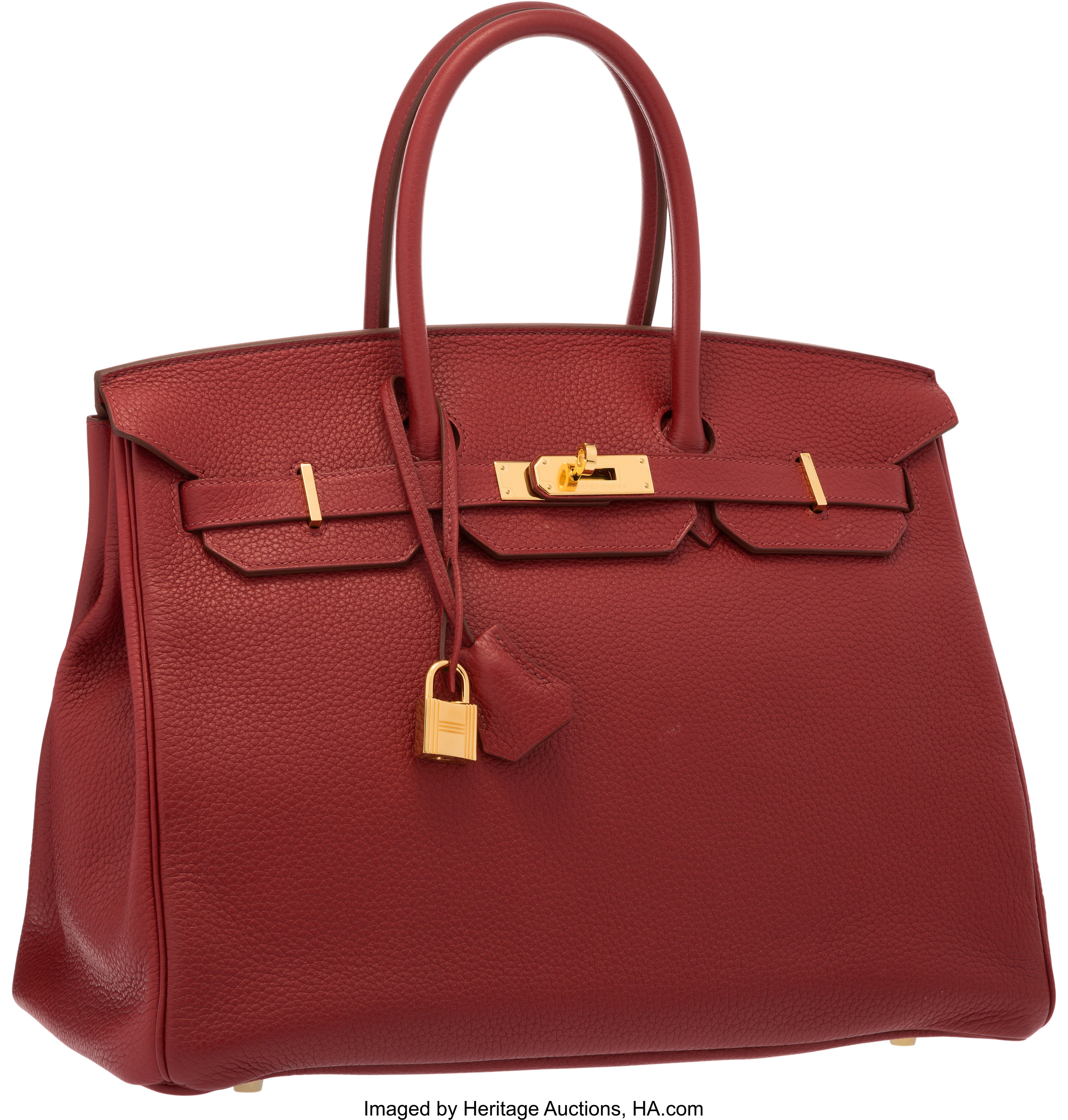 Sold at Auction: Hermes Rouge Garance Red Birkin Bag 35 cm Purse