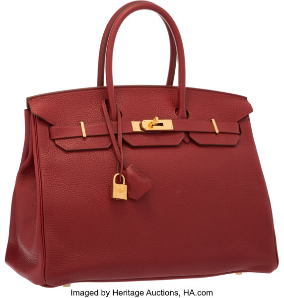 Hermes Rouge Garance Togo Birkin 25