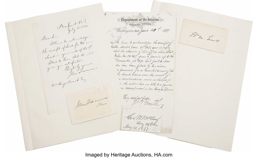 Autographs From Three Rutherford B Hayes Cabinet Members Lot