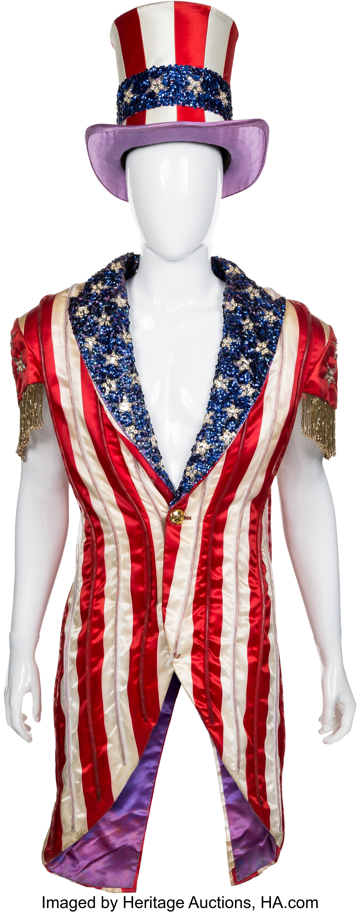 A Carl Weathers Iconic American Flag Elaborate Light Up Costume Lot 89028 Heritage Auctions