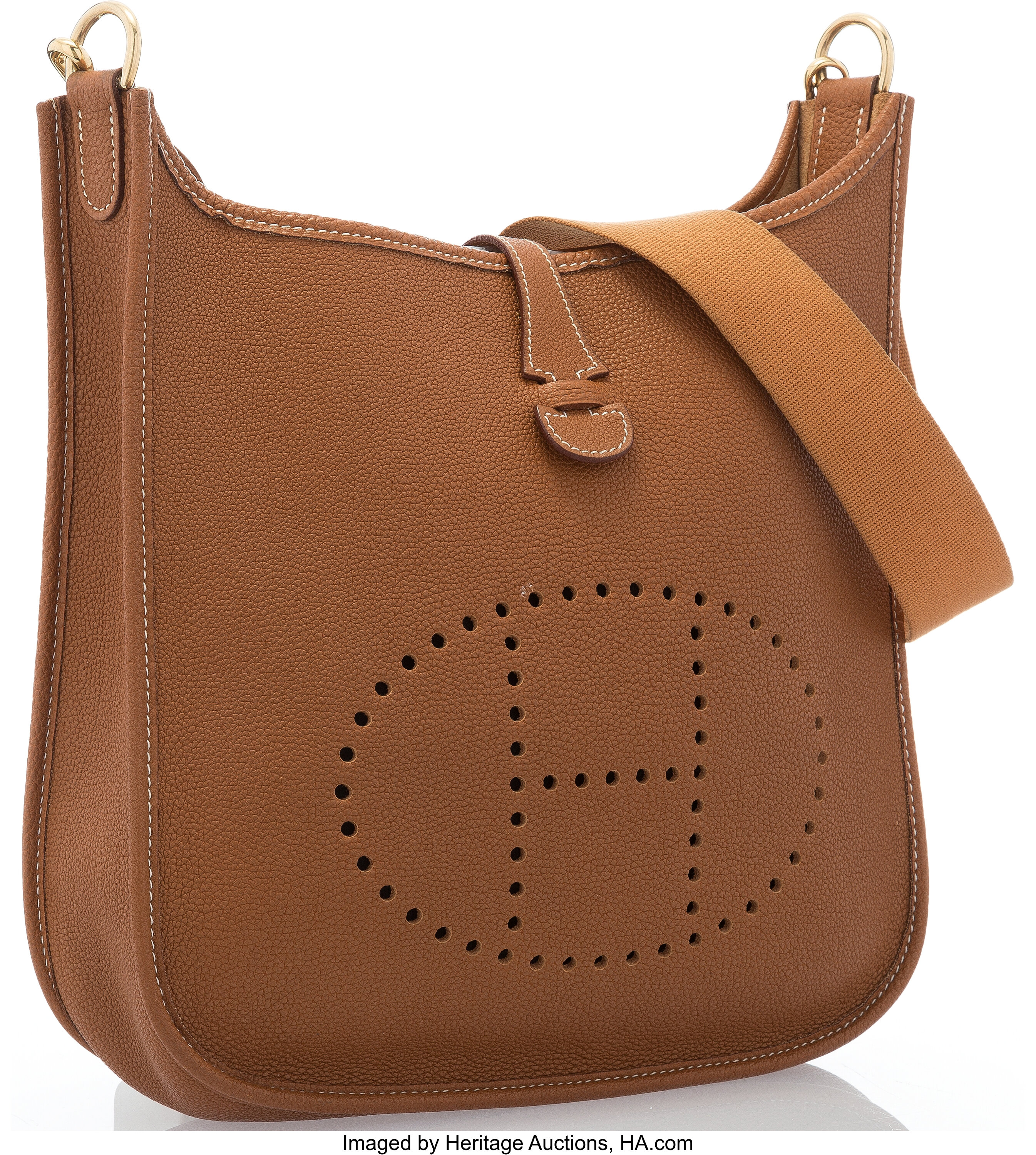 FWRD Renew Hermes 2002 Togo Evelyne PM I Bag in Brown