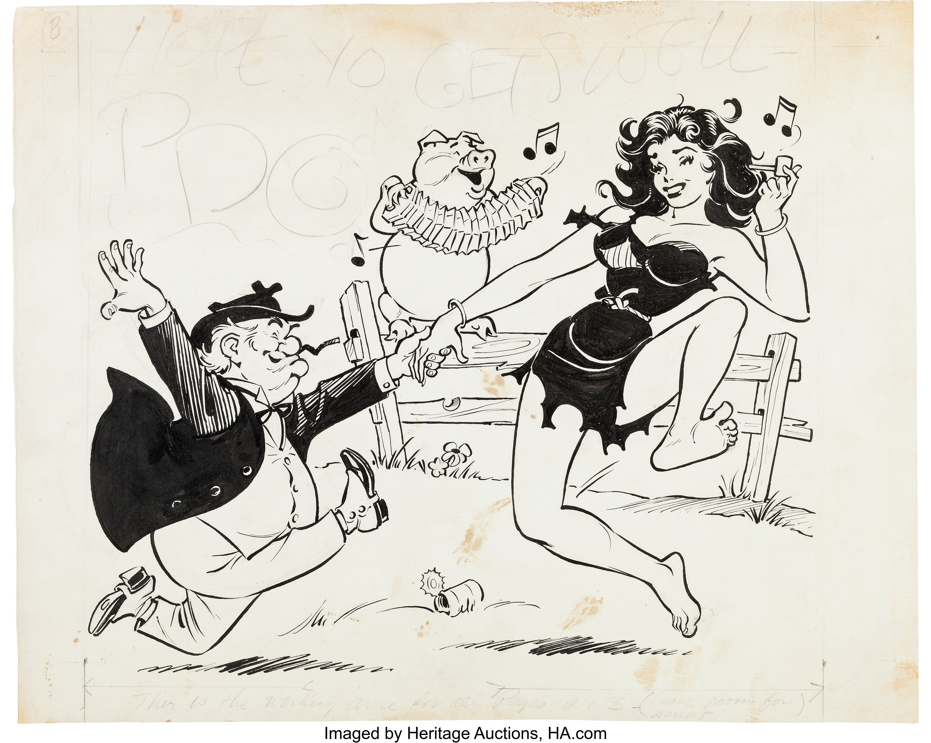 Al Capp Lil Abner Marryin Sam And Moonbeam Mcswine Greeting Lot