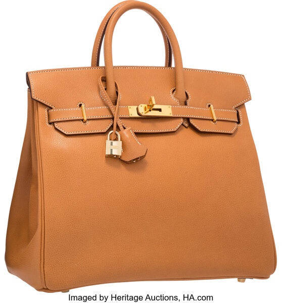 Hermes HAC Birkin Bag Natural Ardennes with Gold Hardware 32 at 1stDibs