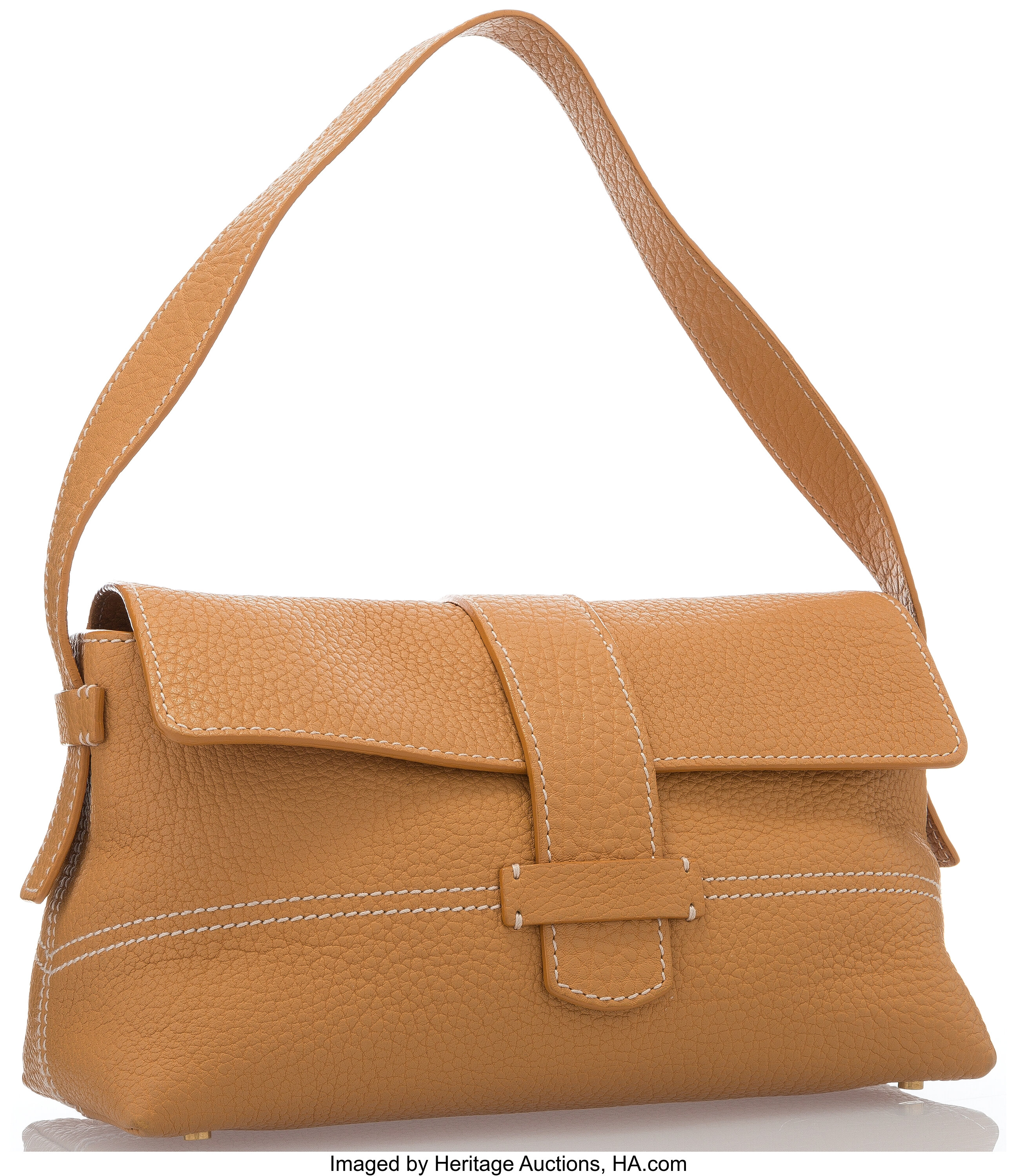 DELVAUX Givry Shoulder Bag Beige Leather