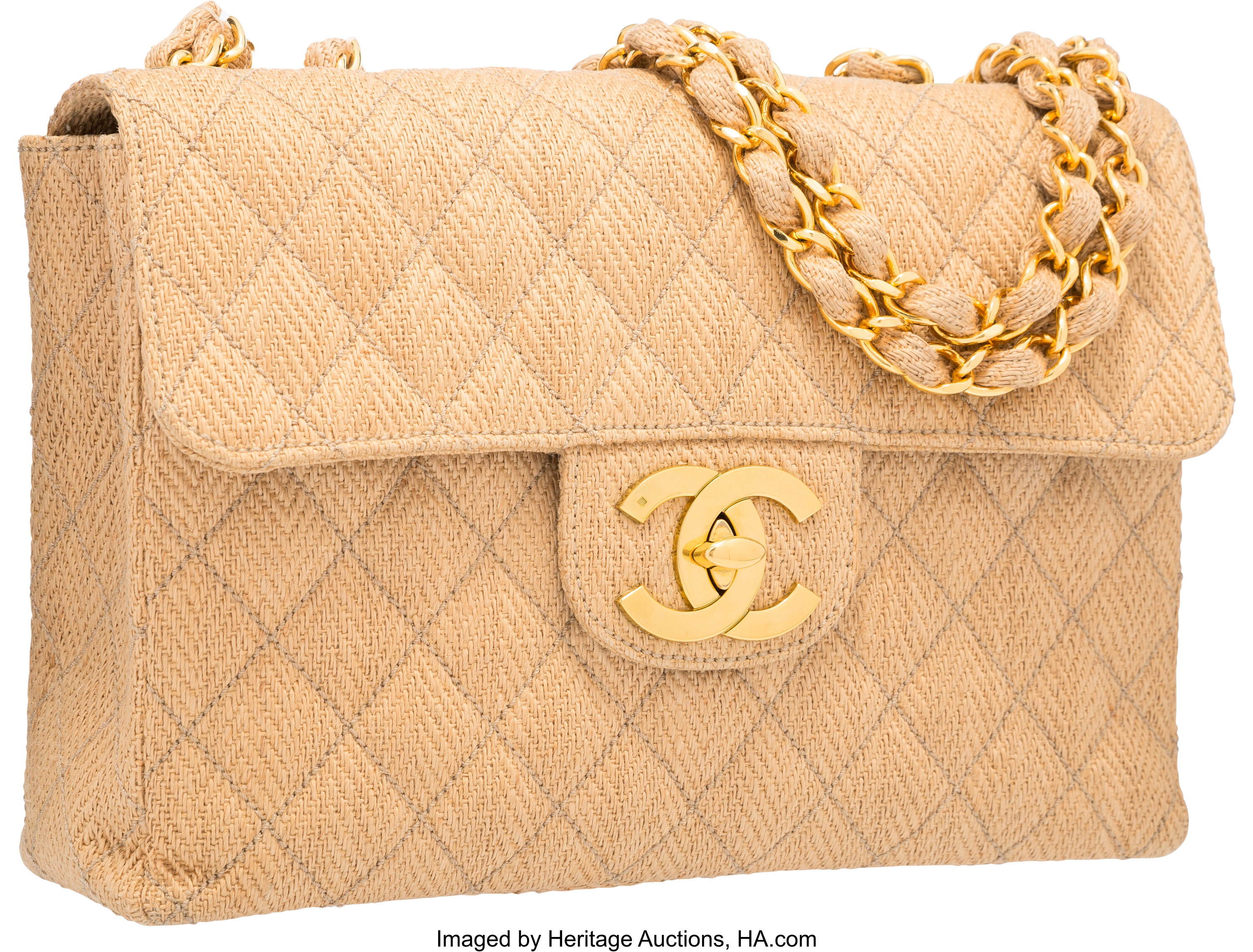 Sold at Auction: Chanel Vintage Orange Quilted Suede Shoulder Bag.