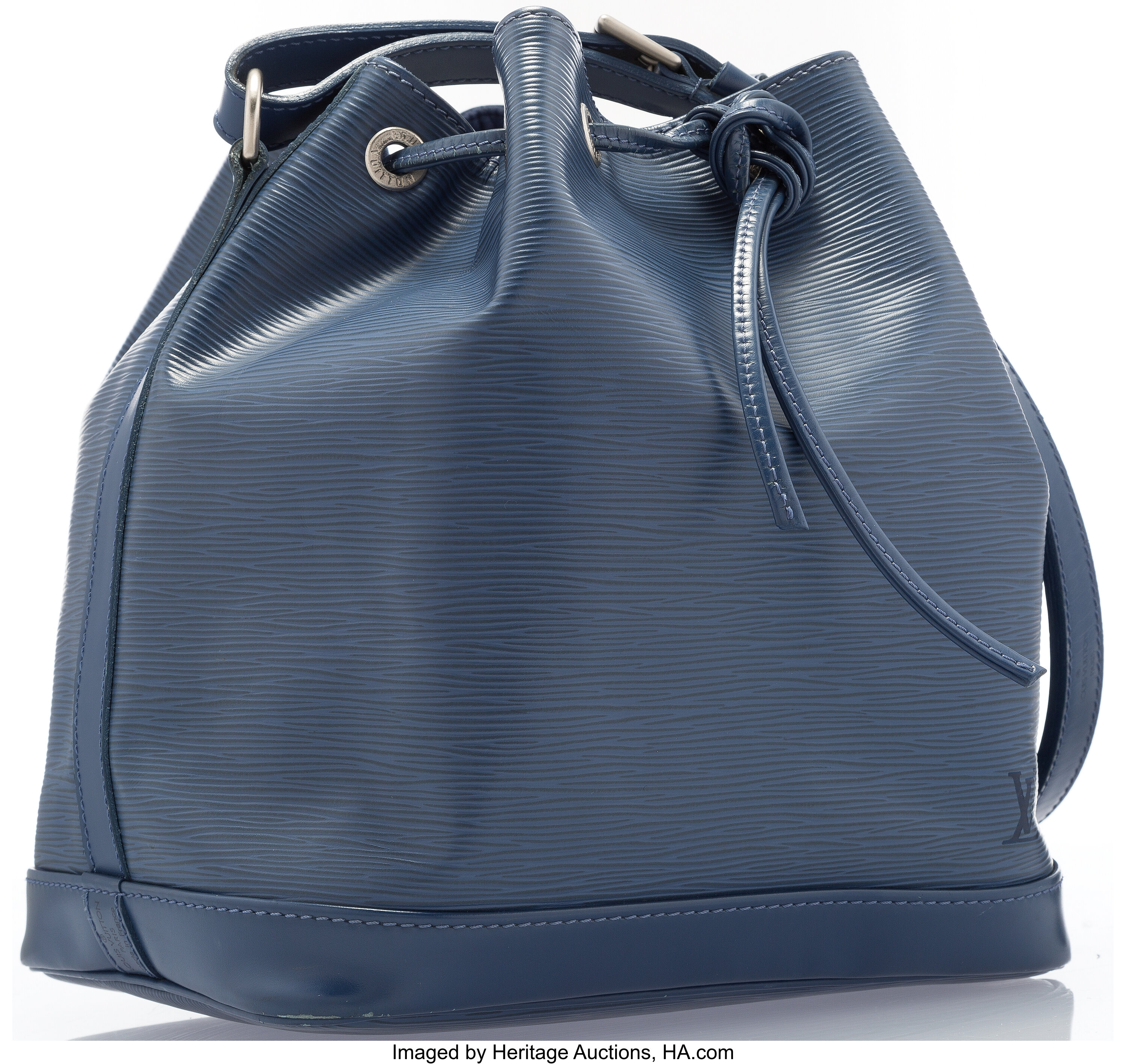 At Auction: Louis Vuitton, Louis Vuitton Blue Epi Leather Noe