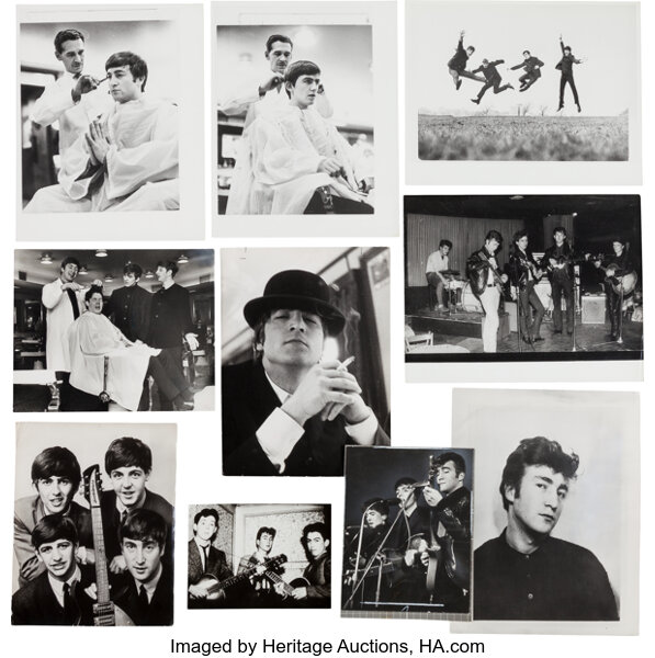 A Group of Vintage and Press Photographs of The Beatles By Dezo