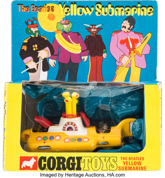 Beatles Vintage Yellow Submarine Corgi Die-Cast Scale Model Toy