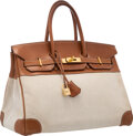 A COGNAC OSTRICH BIRKIN 40 WITH GOLD HARDWARE, HERMÈS, 2005