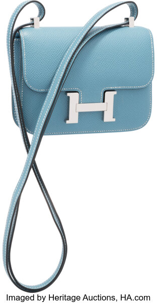 Blue Thalassa Epsom Constance Elan 25cm with Palladium Hardware