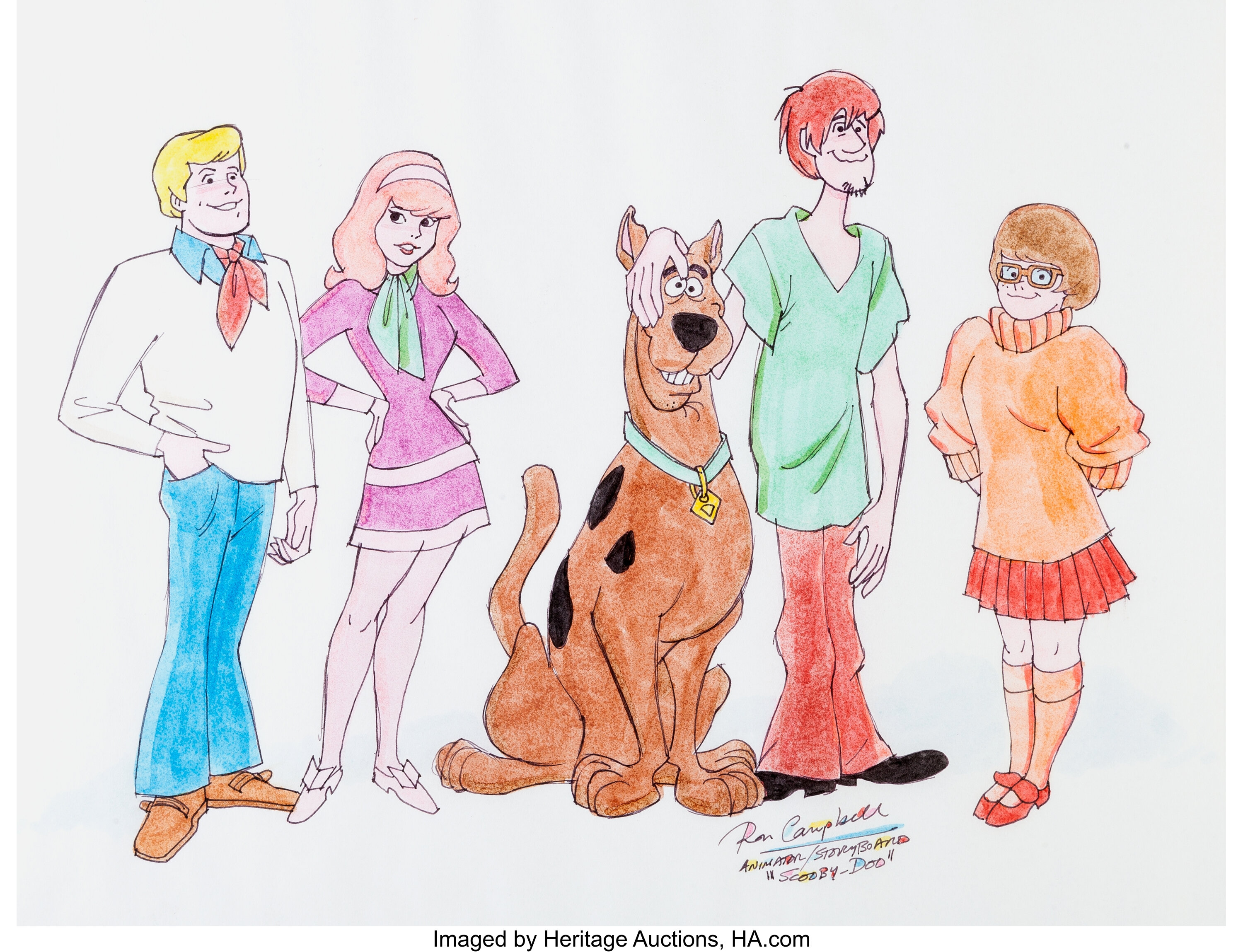 Ron Campbell Scooby Doo and Friends Specialty Drawing (1990s ...