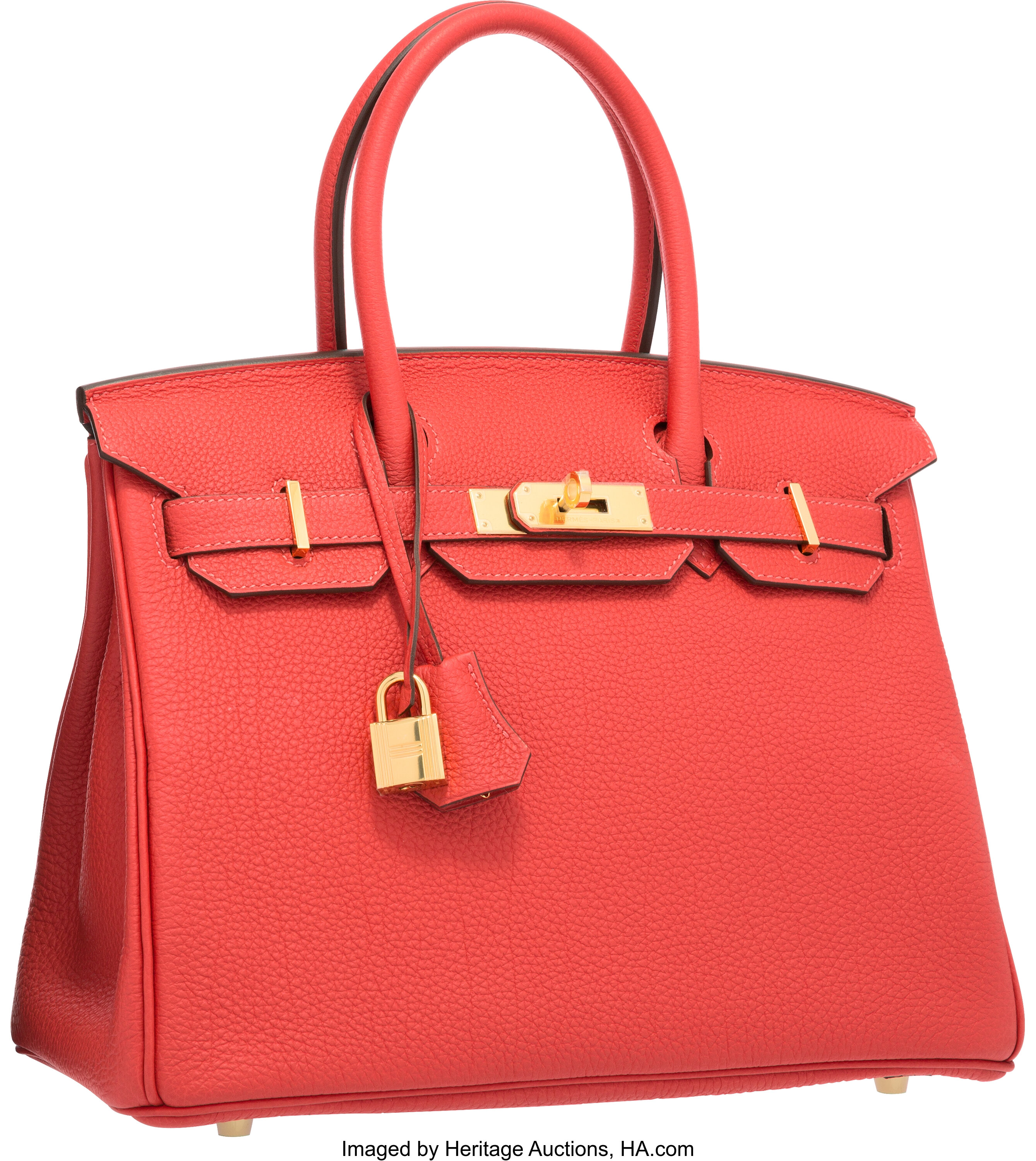 Hermes Rouge Pivoine 40cm Togo Birkin Bag Palladium Luscious - Chicjoy