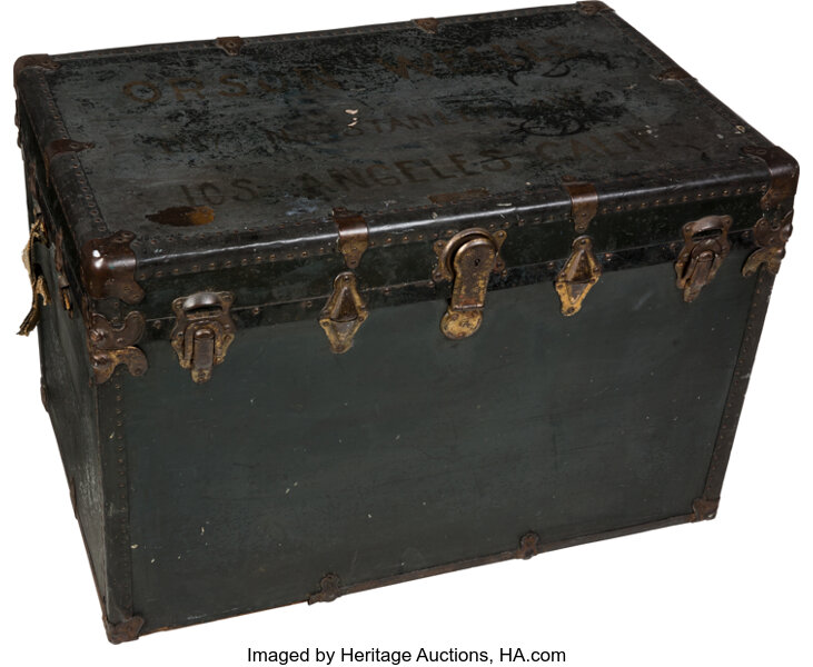 Sold at Auction: Vintage Steamer Trunk w/ Brass Hardware