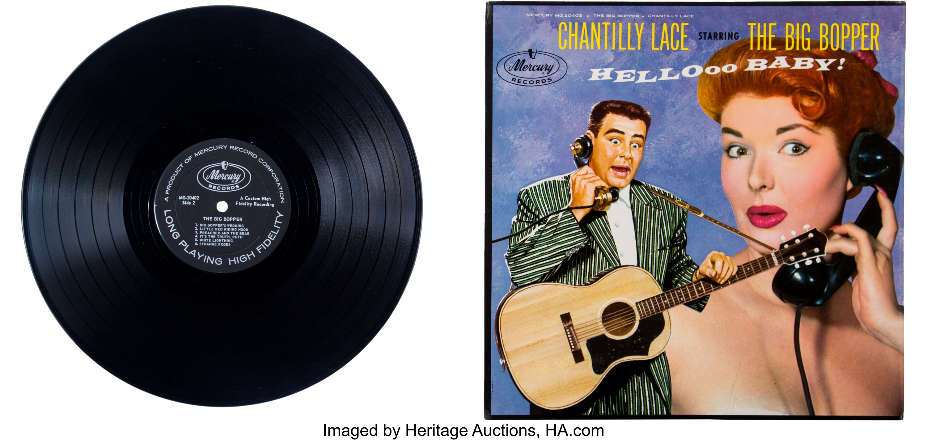 The Big Bopper Chantilly Lace LP (Mercury 20402, 1959).... Music