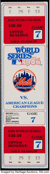 Lot Detail - 1986 MLB World Series New York Mets/Boston Red Sox Game 6  Ticket Stub From Bill Buckner's Through The Legs Error Game - PSA FR 1.5,  PSA/DNA Authentic