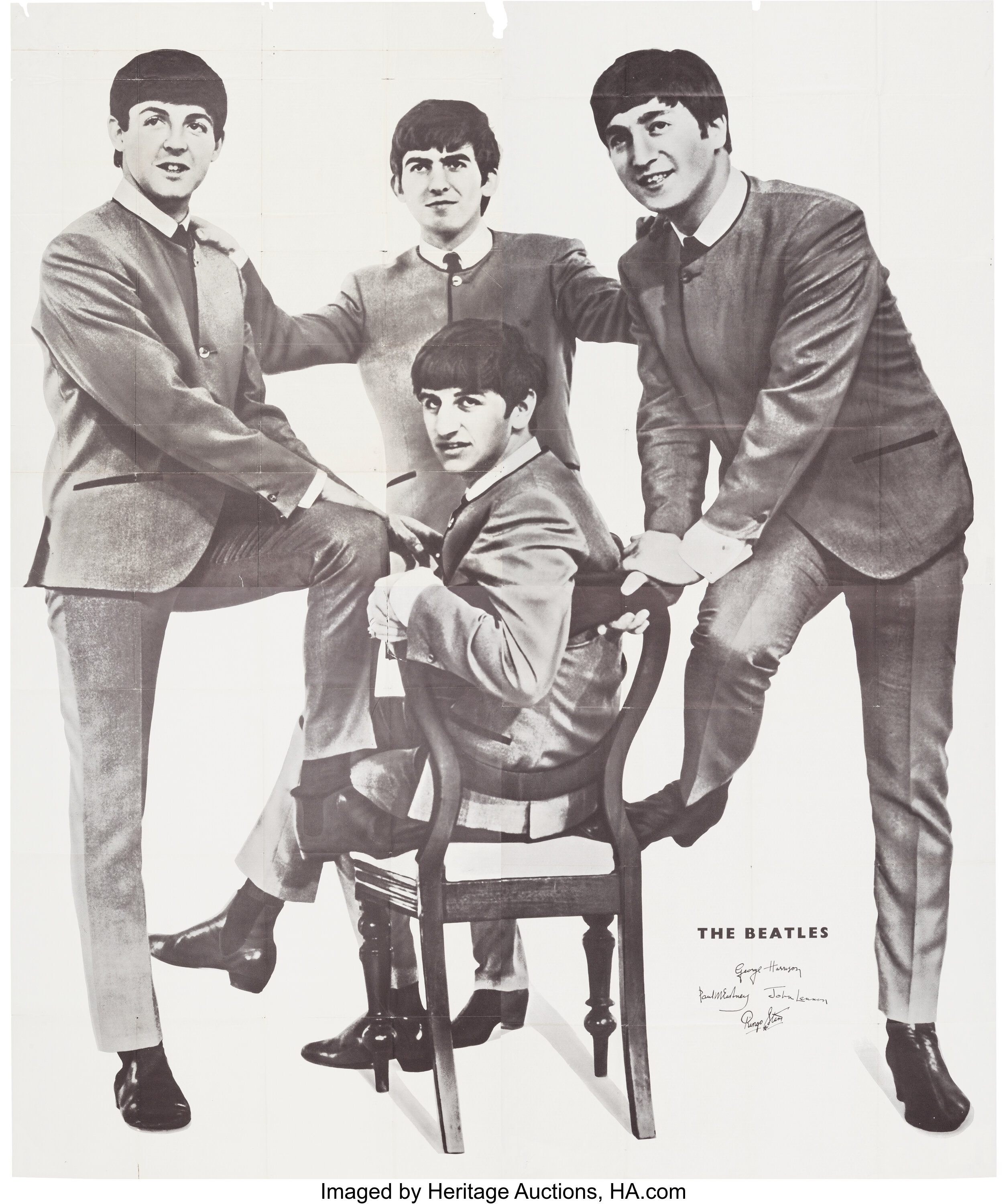 A Lifesize Poster of The Beatles Measuring Over Six Feet Tall (UK ...