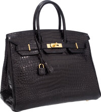 Hermes Birkin Bag 40cm Vert Fonce Matte Porosus Crocodile Palladium  Hardware