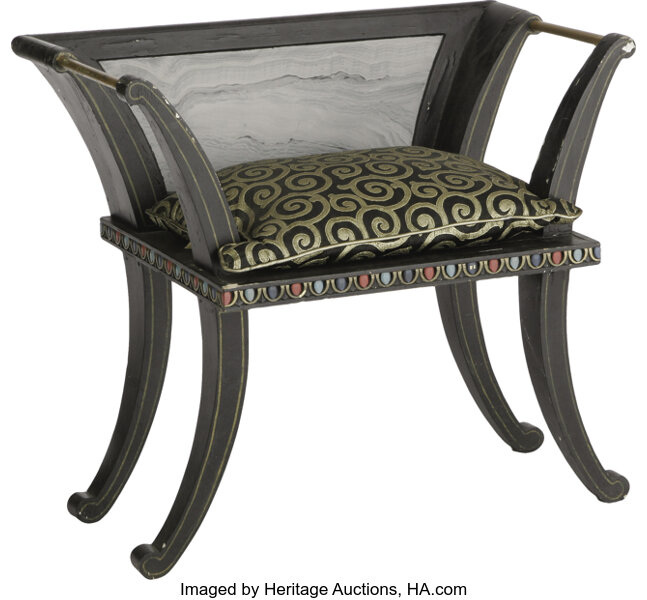 Painted Royal Palace Chair Used In Cleopatra Offered Is A