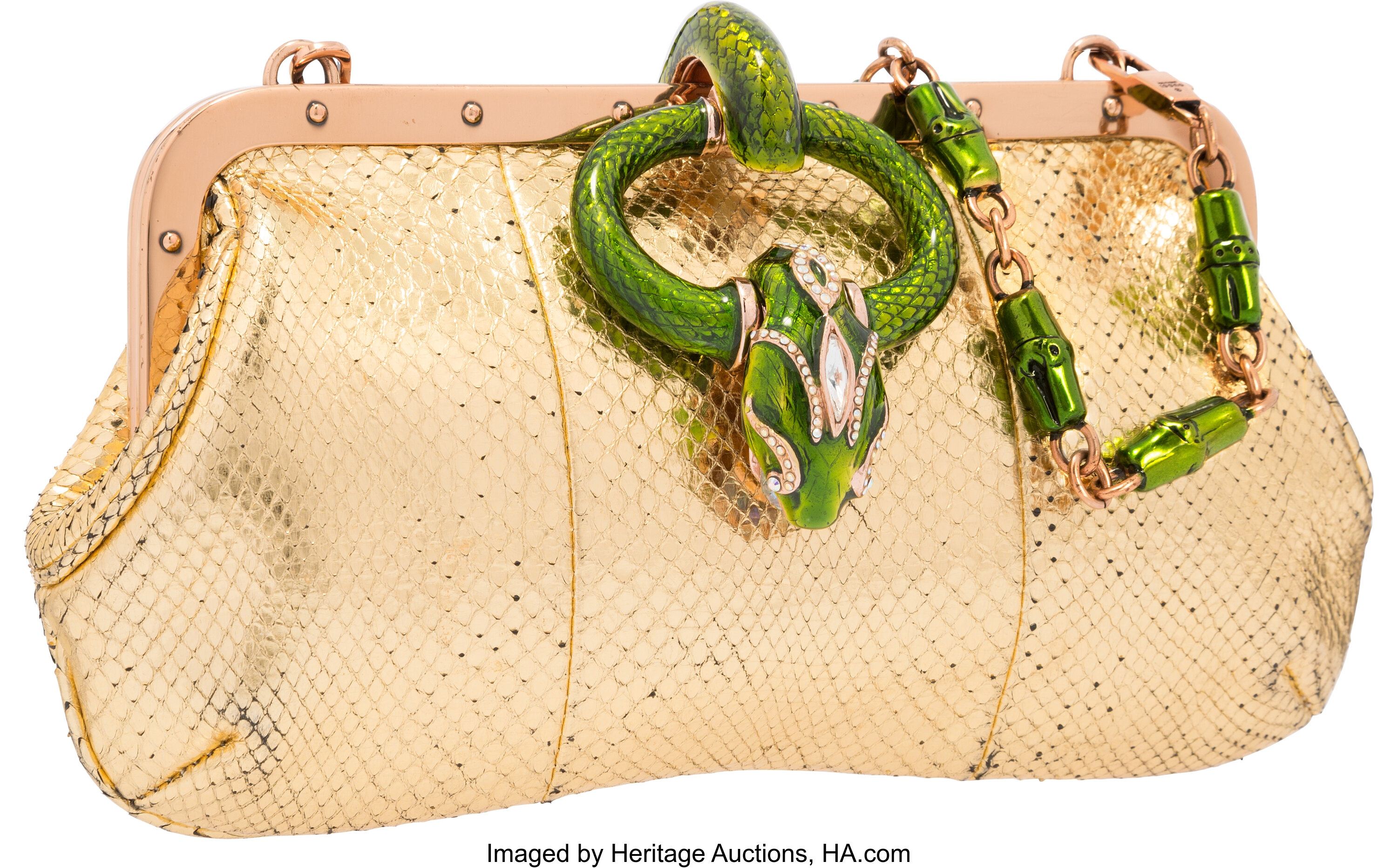 Tom Ford Metallic Python Serpent Bar Clutch Bag Gold, $3,190, Neiman  Marcus